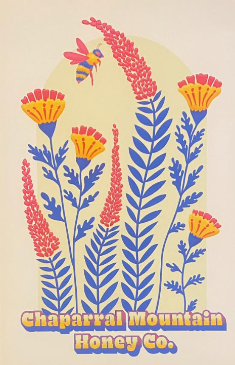 Chaparral Mountain Honey Company botanical artwork